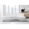 Armen Living Amanda Contemporary Nook Corner Dining Bench in White Faux Leather and Chrome Finish LCAMCOWHSF - alternate 8